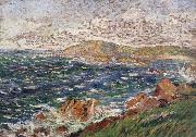 Paul Signac stiff northwest breeze oil painting on canvas